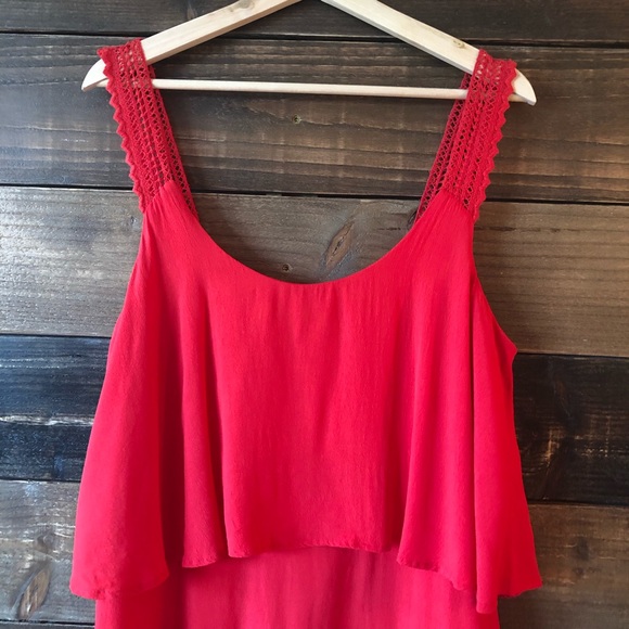 Maeve Red Tiered Dress - Picture 4 of 13